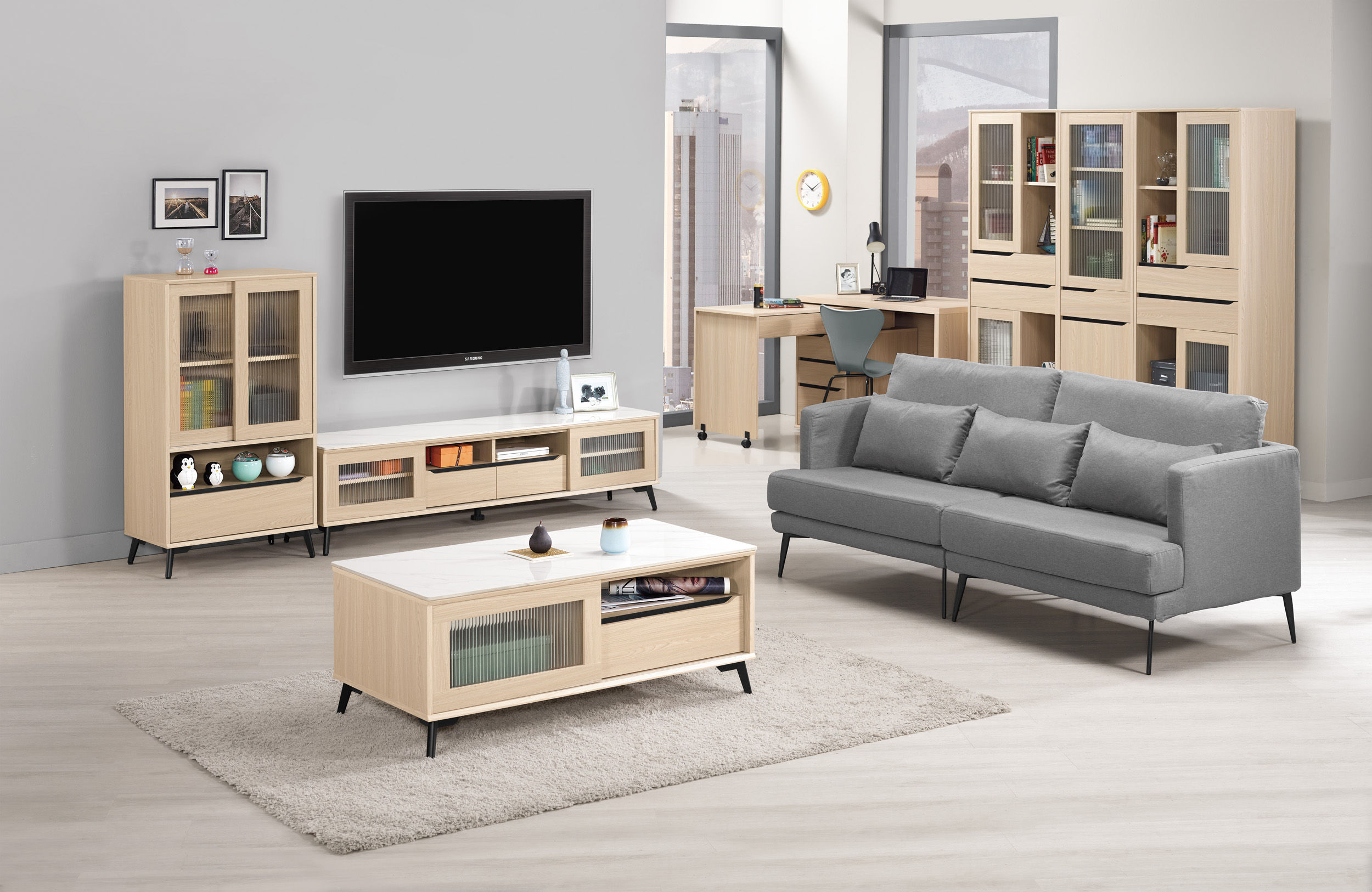 朵利斯8.3尺岩板L櫃