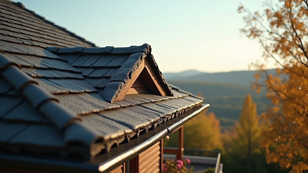 Eye-level view of a well-maintained roof