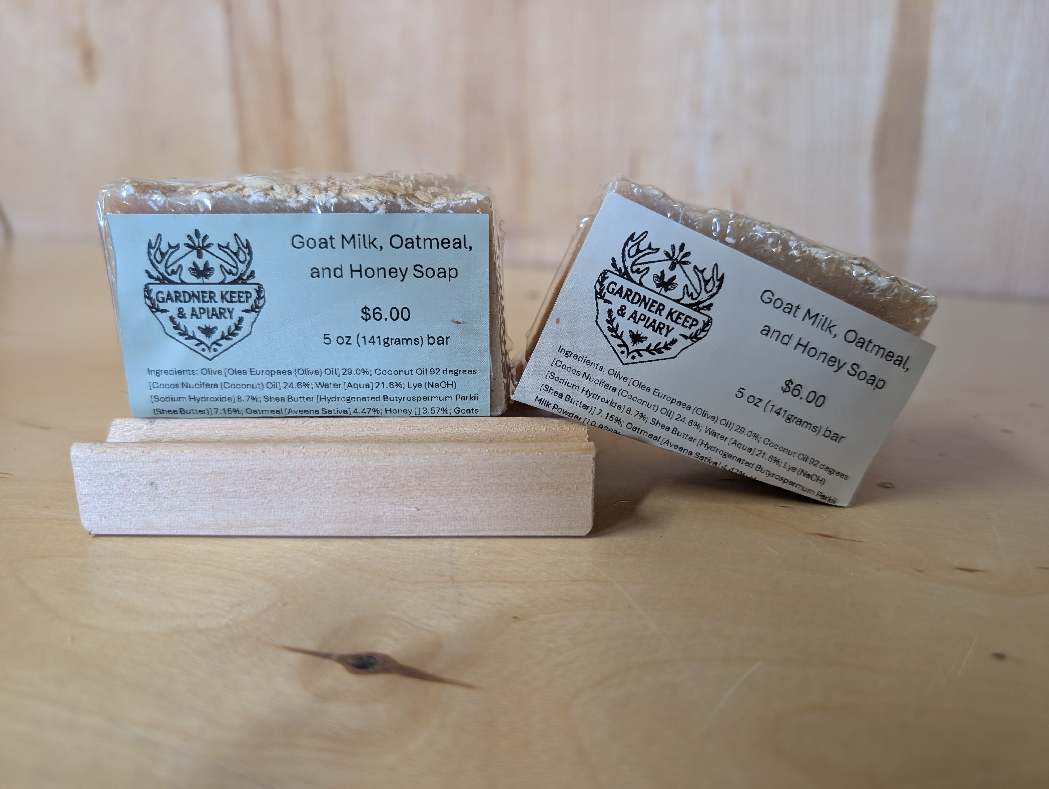 Goat milk, oatmeal, and honey cold process, artisan soap