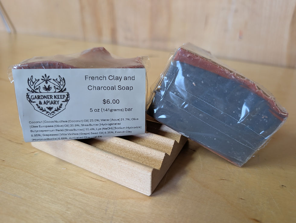 Charcoal & french clay cold process, artisan soap.