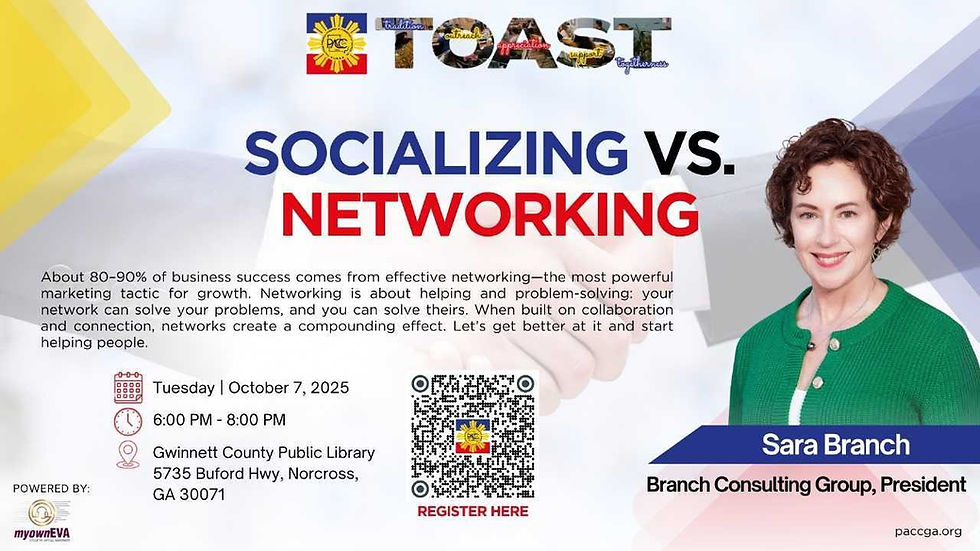 October Toast: Socializing vs Networking