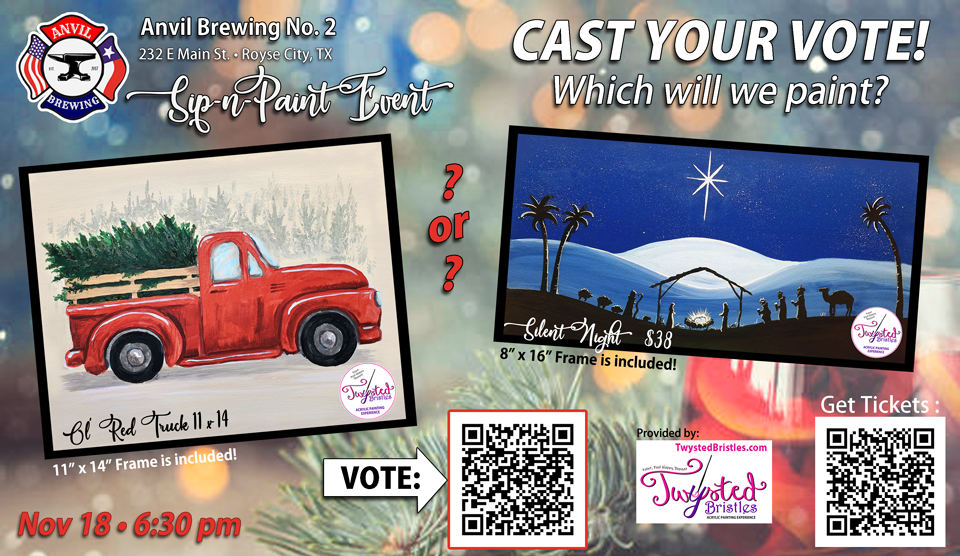 HOLIDAY PAINT EVENT ROYSE CITY 