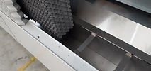 Bandejas de recolección y colector de agua en acero inoxidable AISI 304 para sistema automático de recuperación en enfriador PADXL.