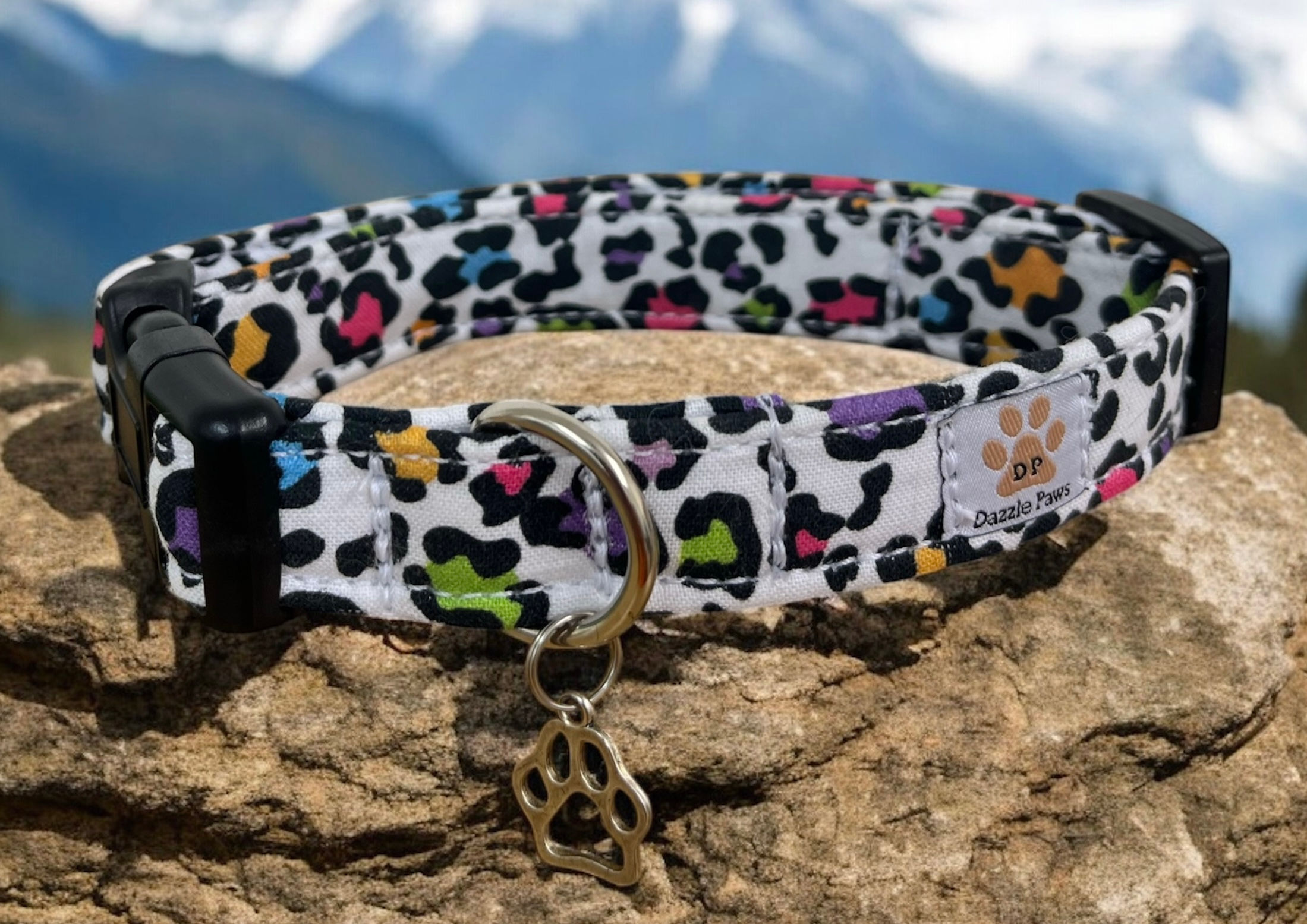 Multi Coloured Leopard Collar