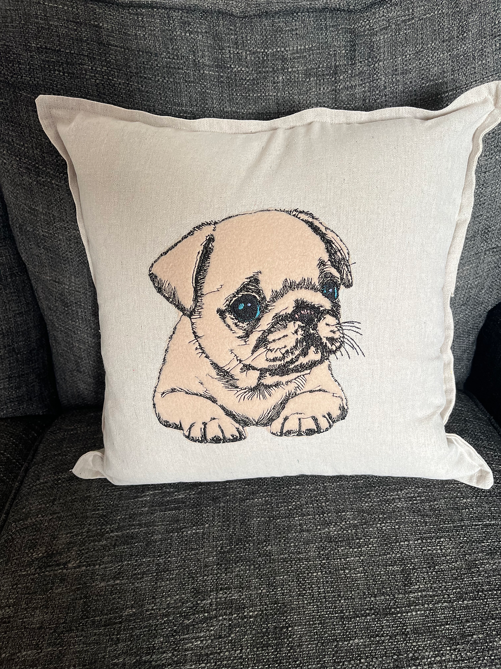 Thumbnail: Embroidered Dog breed cushions