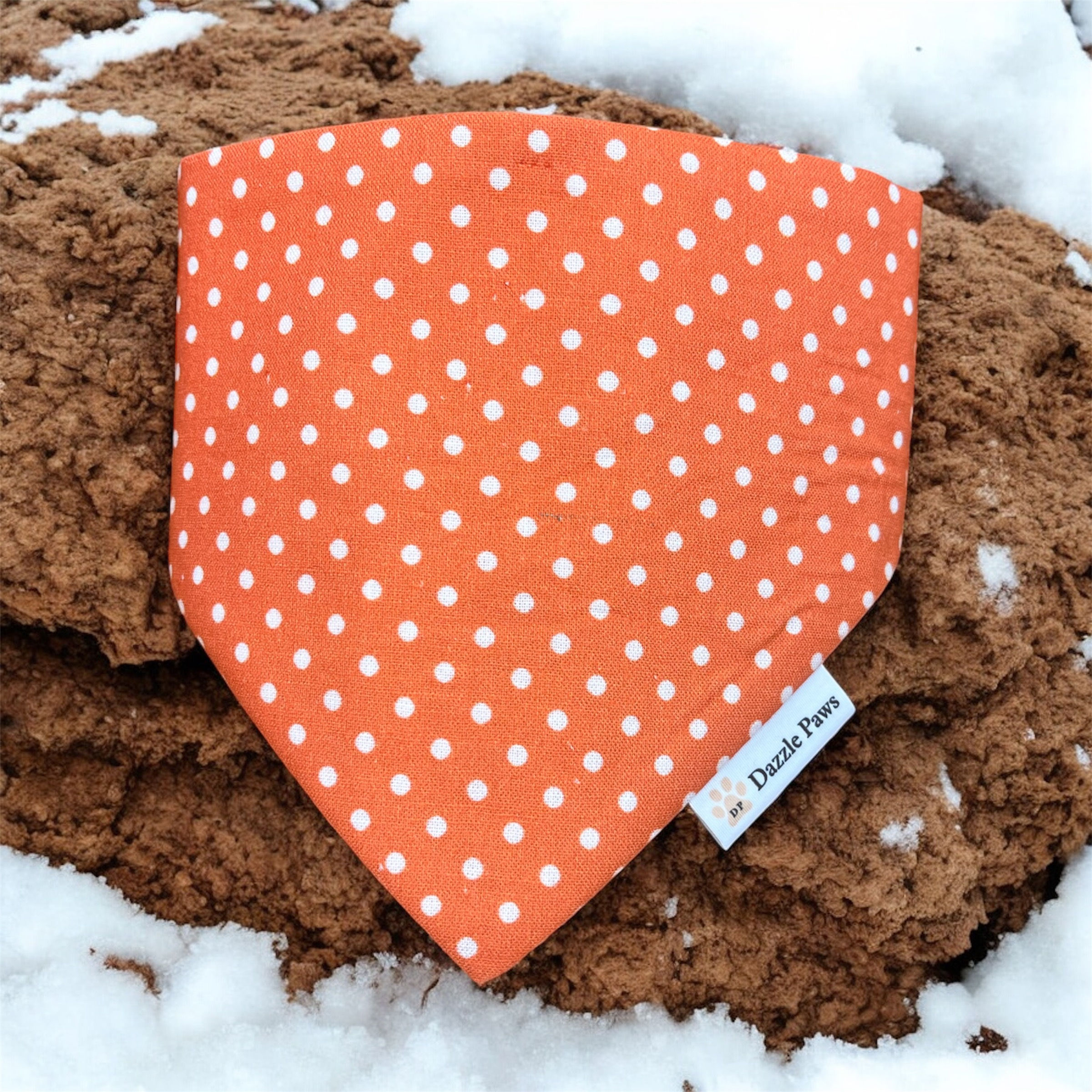 Orange Polkadot Bandana