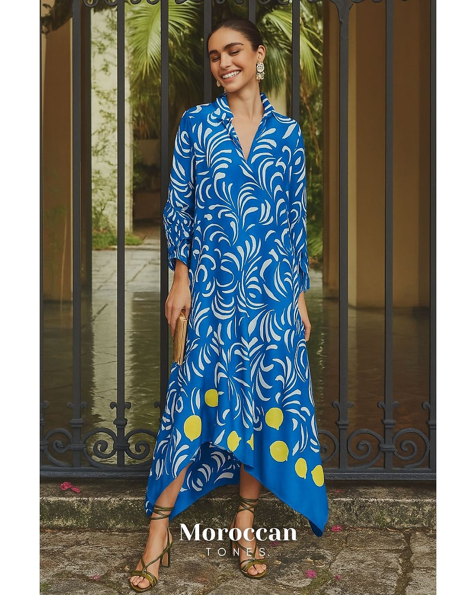 【Omochi】kastane  Uneven bicolor dress Haxton Floral Applique Cape Gown | Tadashi Shoji