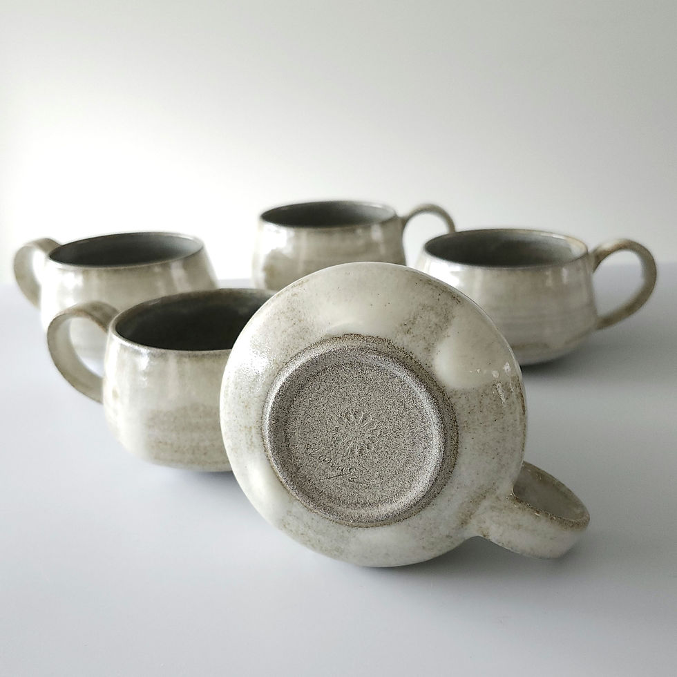 Thumbnail: Mug white and blue gray 01