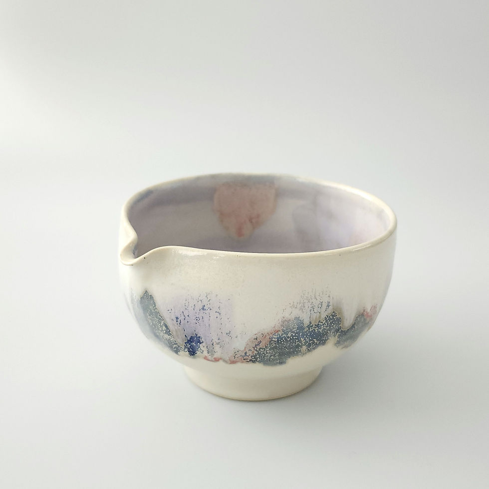 Thumbnail: Spouted Matcha Bowl Garden Whispers Collection 04