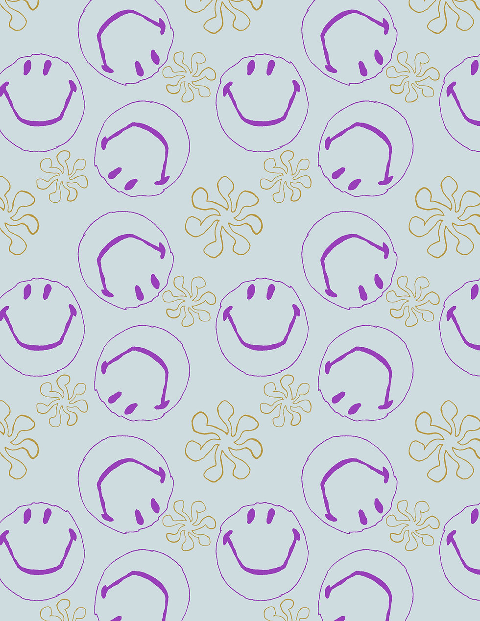 SMILEY SWIRL PRINT