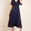 Thumbnail: Waterfall Dress - Polka Dot Navy