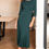 Thumbnail: Maxine Asymmetric Dress - Pine Green