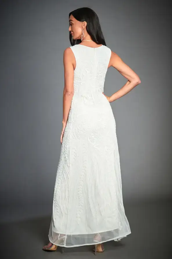 Thumbnail: Anna White Embellished Gatsby Wedding Dress