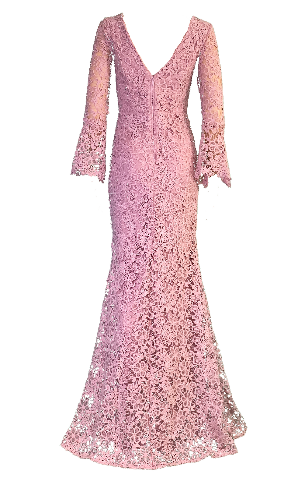 Thumbnail: Vintage Rose Formal Lace Maxi Dress