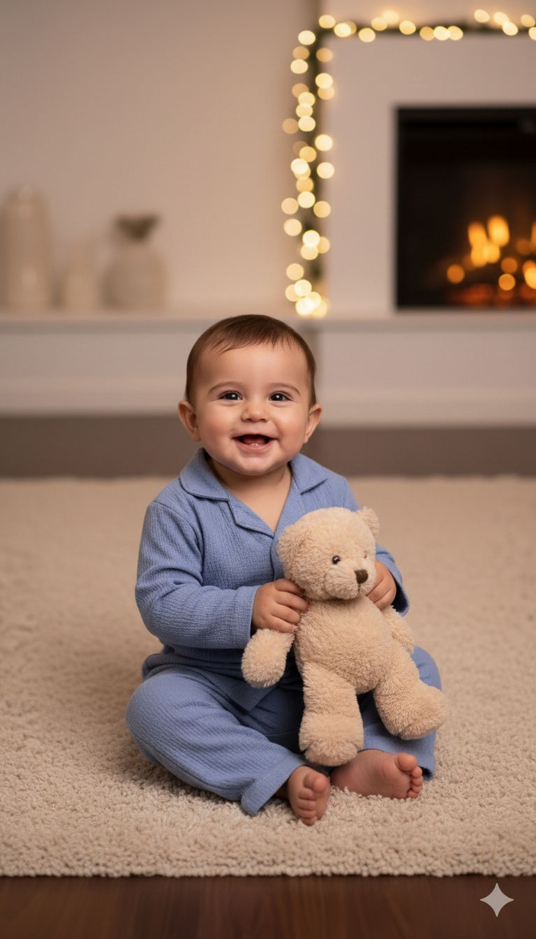 Steel Blue Muslin Cotton Pyjama Sets 