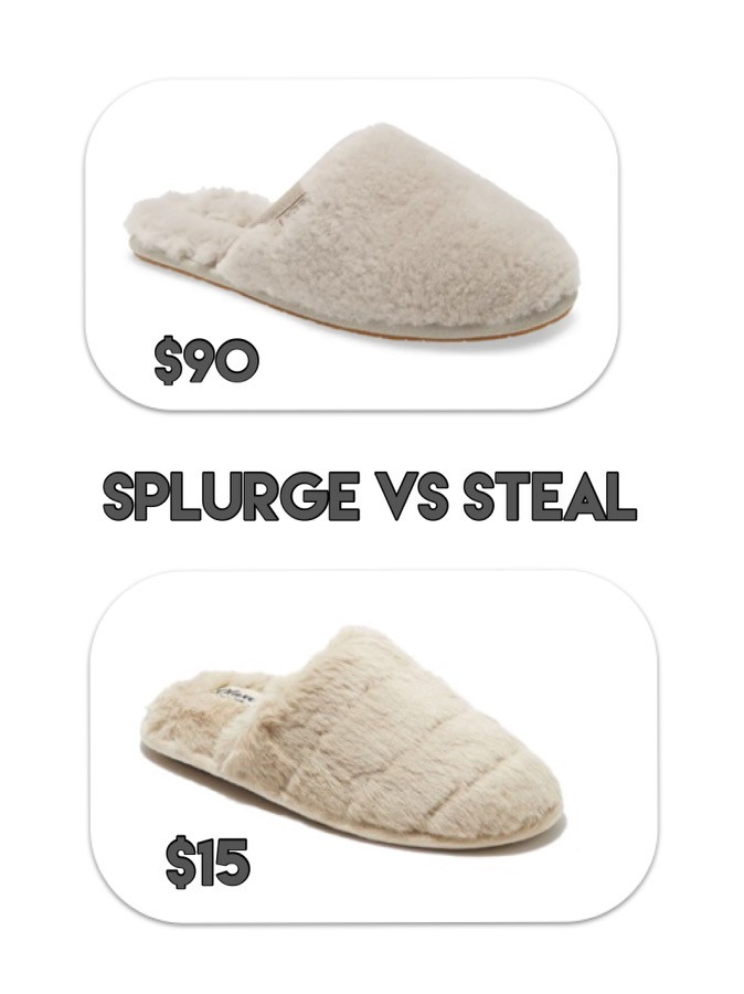 ugg slippers. target style. target finds. dupe. splurge vs steal. slippers.