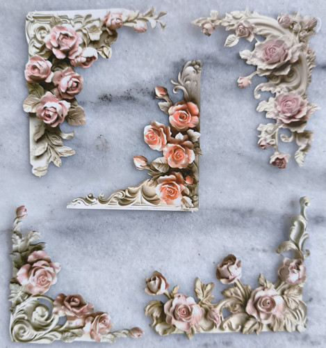 Decorative corner stickers - Pink, set of 20 [PD67] | Secretaire
