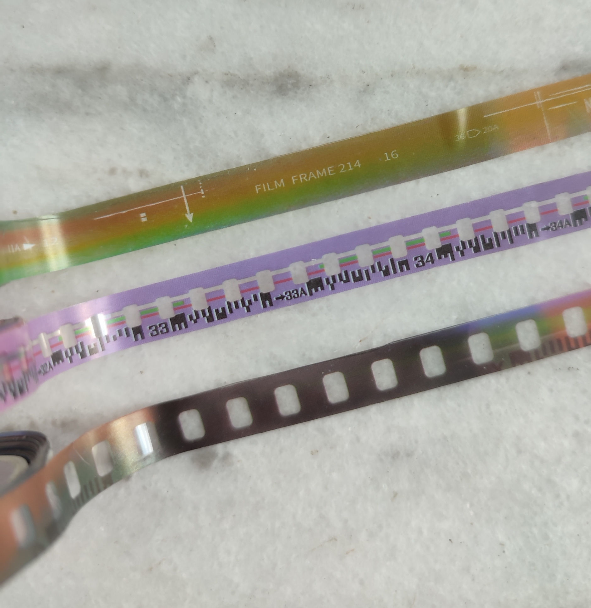 Trio of skinny tapes with film strip design - colour [PD18]
