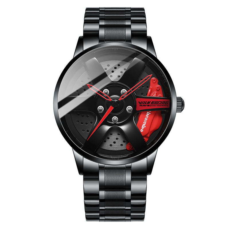 Men's Forged Steel Mechanical Watch with Hollow Hub Design
