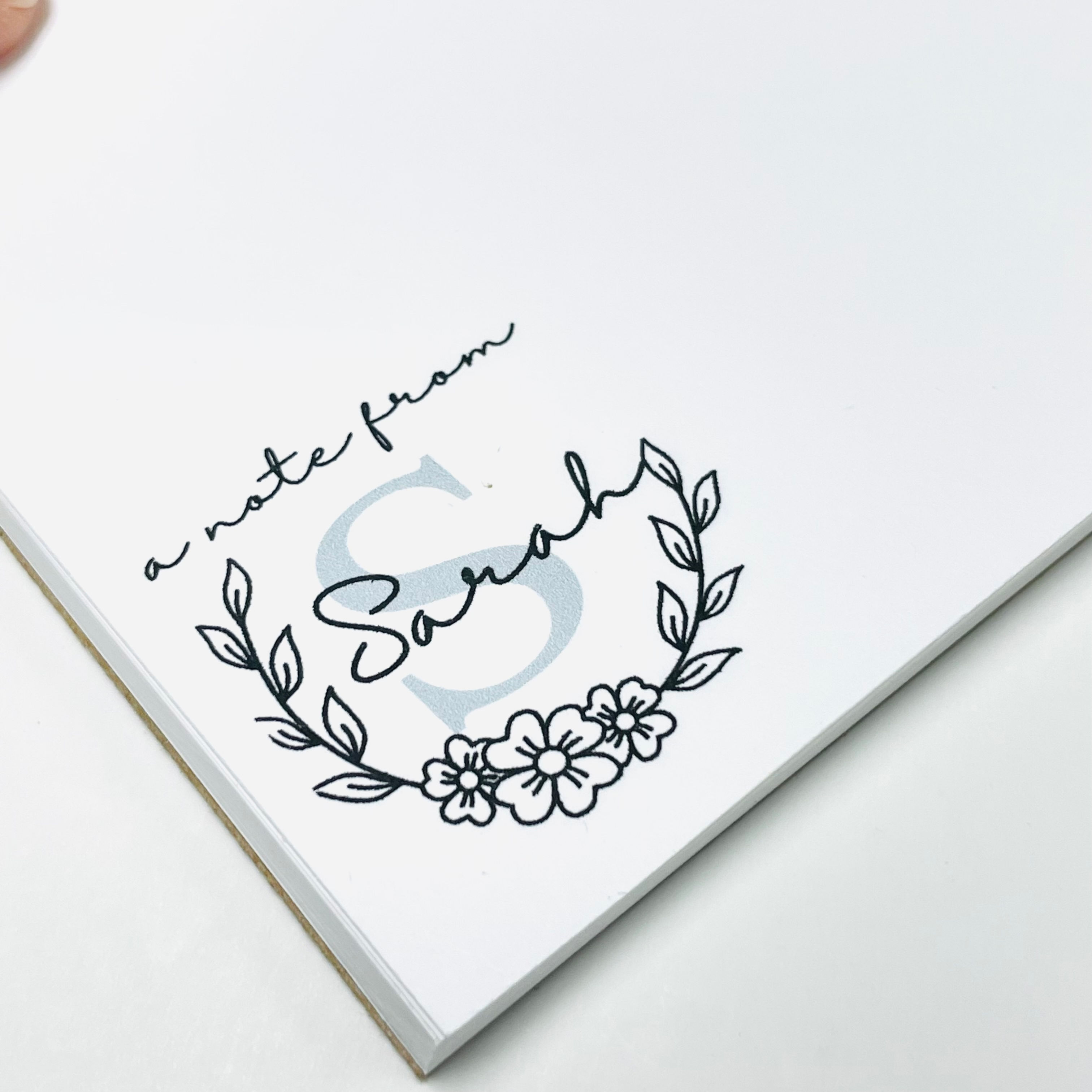 Personalized Notepad flower