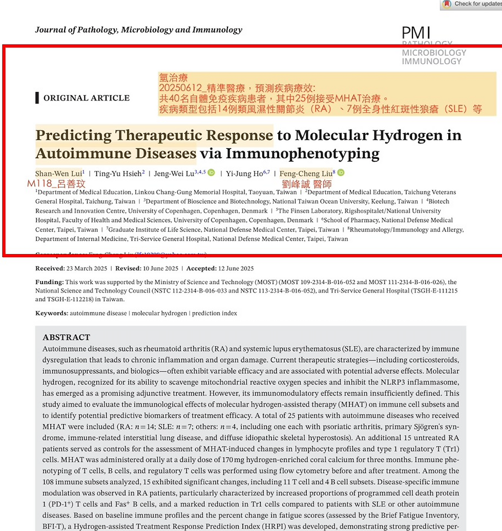 Predicting Hydrogen Therapy Efficacy: A Breakthrough by HOHO Biotech
