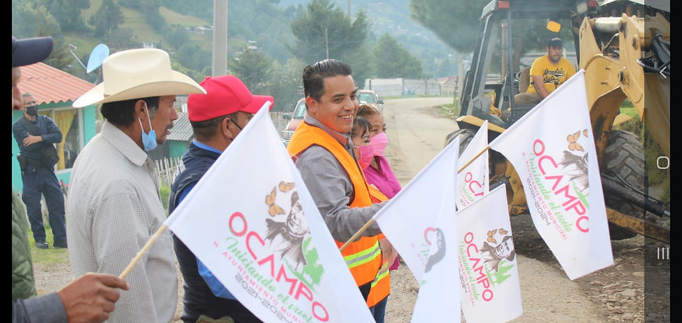 Gobierno de Ocampo arranca pavimentación de caminos en las comunidades