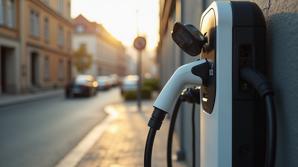 Vue rapprochée d'une borne de recharge électrique moderne avec écran tactile