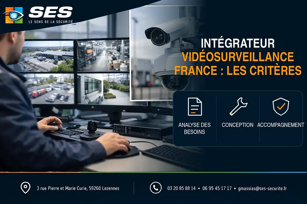 Intégrateur vidéosurveillance France : les critères — SES Sécurité, Lezennes