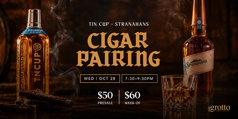 Tin Cup + Stranahan's Cigar Pairing