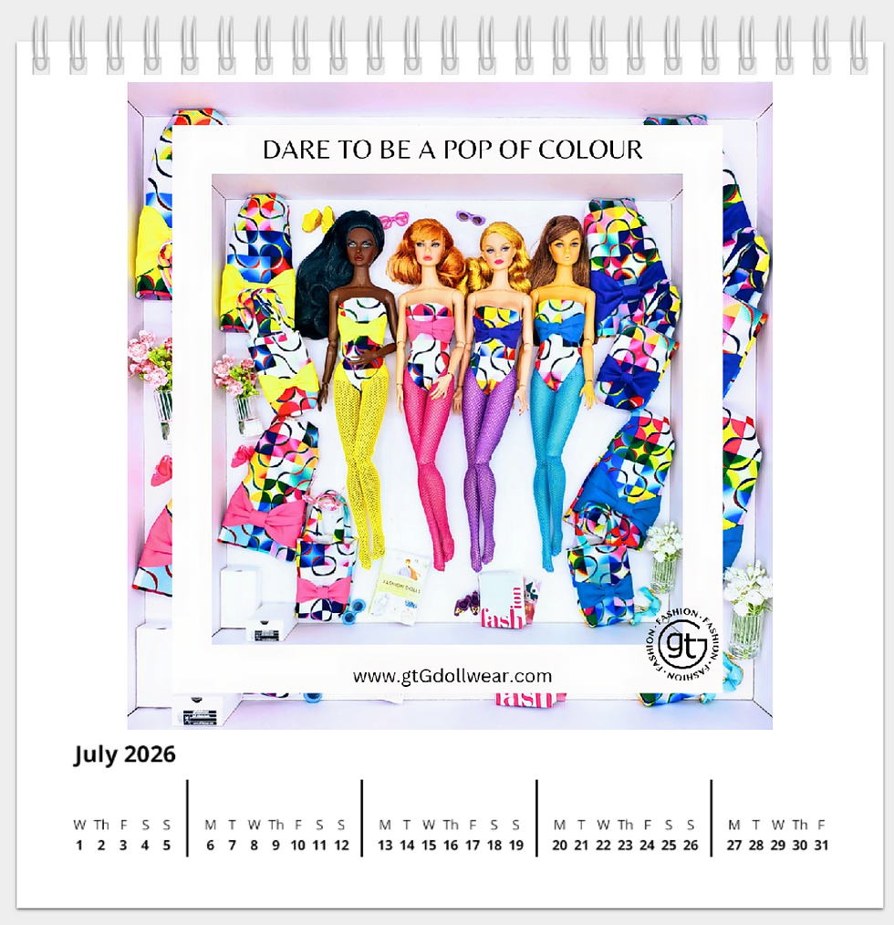 Thumbnail: doll collectors 2026 desk calendar by gtGdollwear