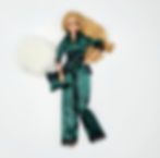 Vanessa Perrin Integrity Toys Fashion Royalty doll in silk green lingerie pyjama set with black lace trimming