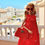 Miniature : Blonde East 59th doll in red dress and sunglasses on balcony