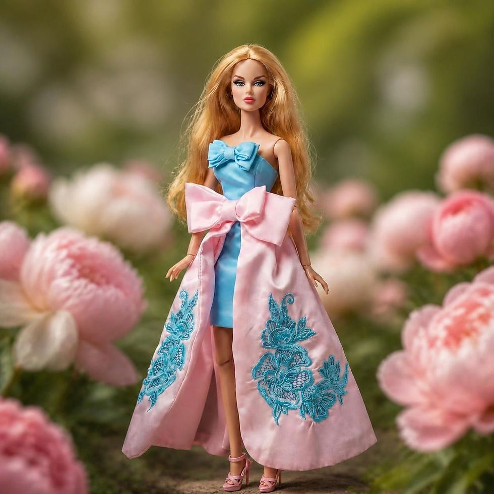 Peony doll dress for Integrity Toys and Barbie fashion dolls