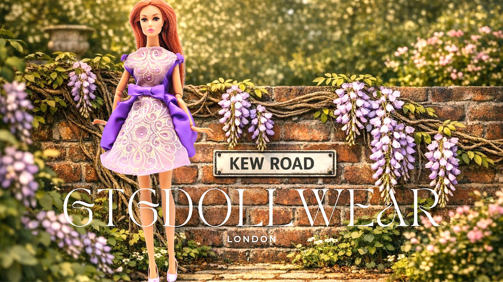 gtGdollwear Wisteria doll dress on Poppy Parker doll