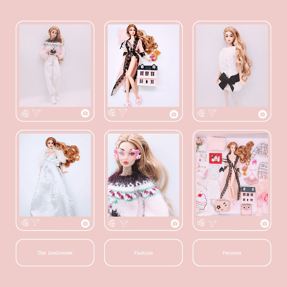 Six dolls in different outfits display. 24 Days Doll Collector Advent Calendar The Jetsetter gtGdollwear.
