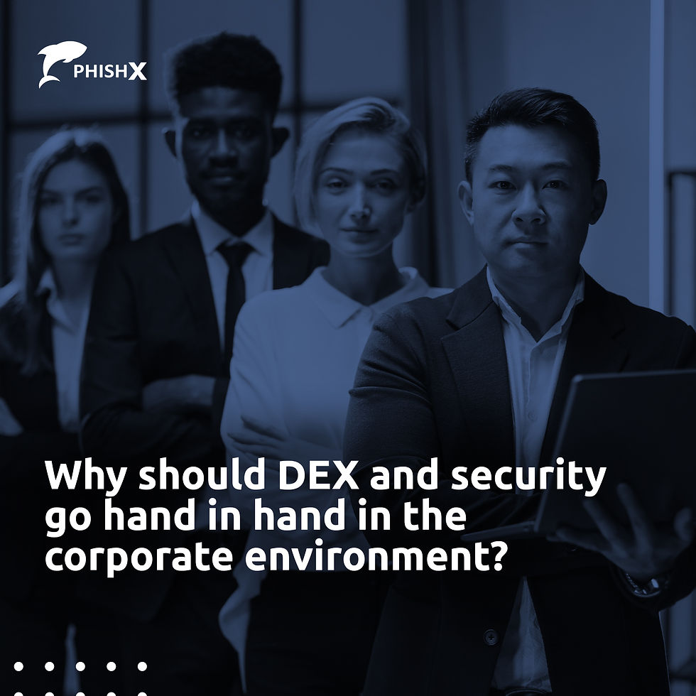 The image shows a group of people seated in indoor bleachers, all looking at the camera and smiling. They are professionals of different profiles, men and women, dressed in business or casual corporate attire. The image's palette has a dark blue filter, creating a modern and technological atmosphere.