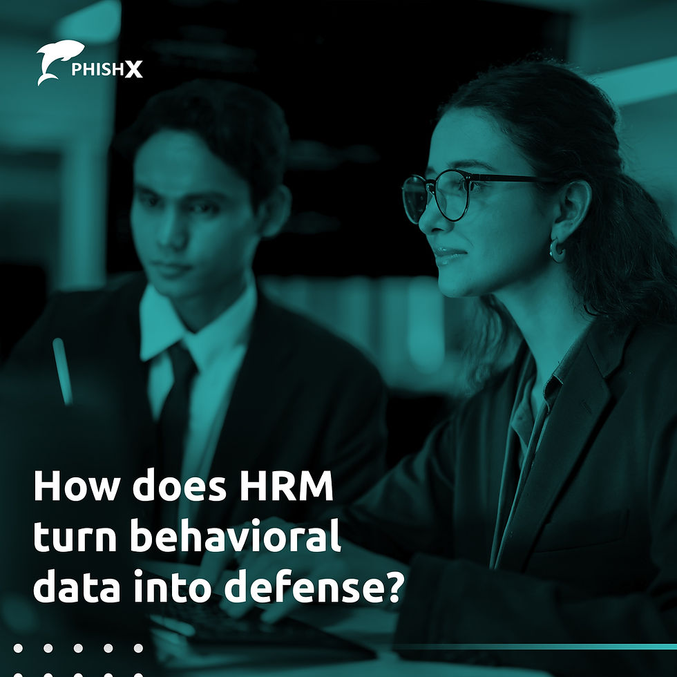 How does HRM turn behavioral data into defense?