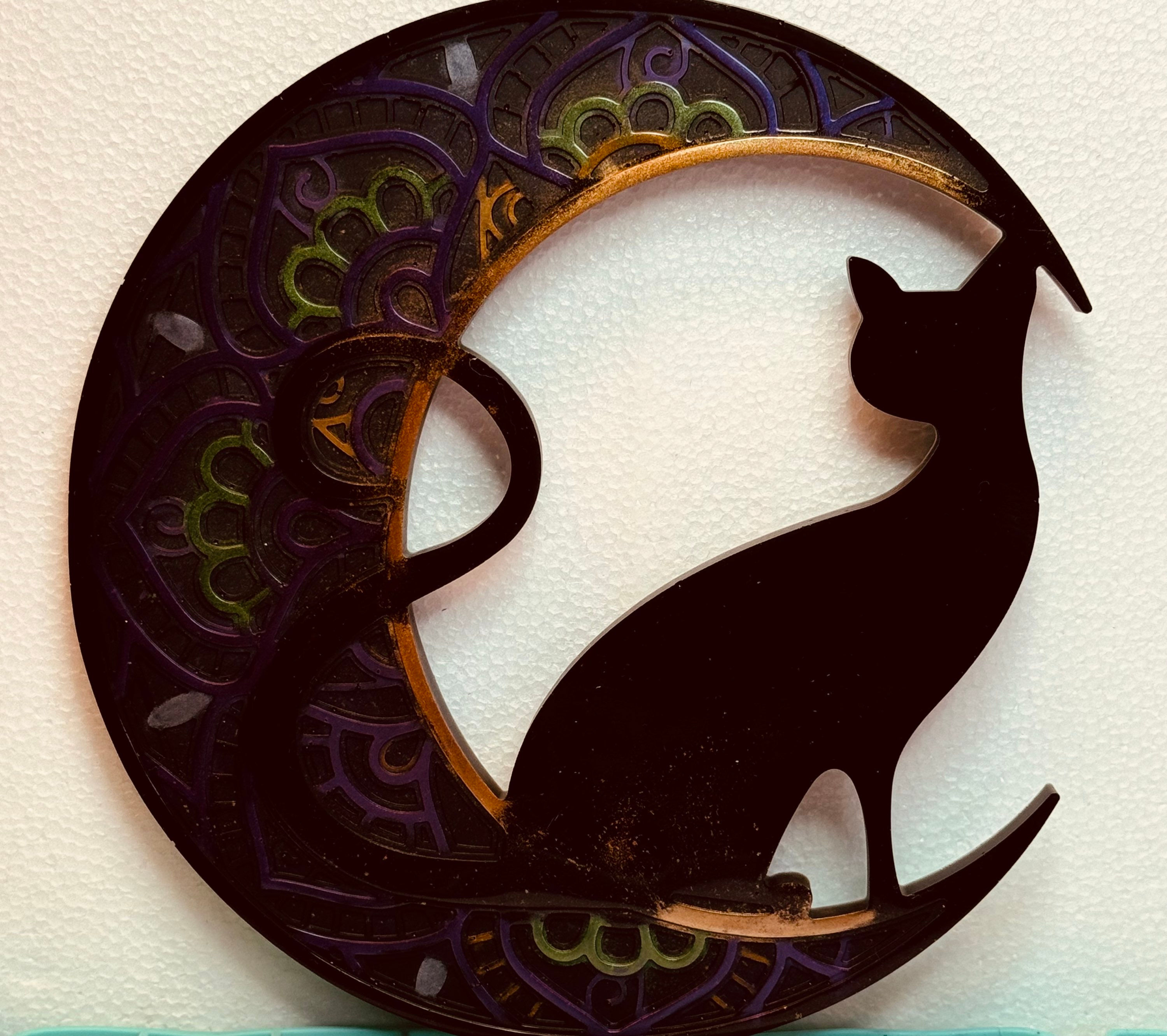 Cat and moon 