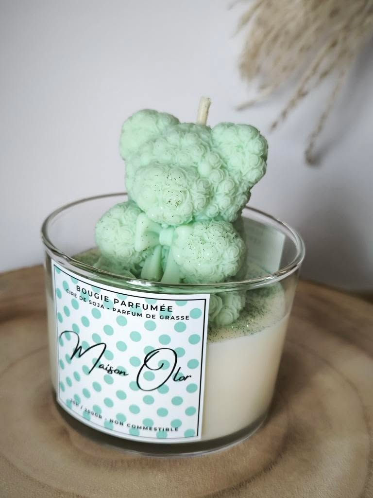 Bougie ourson "SENTEUR FRUITÉE"