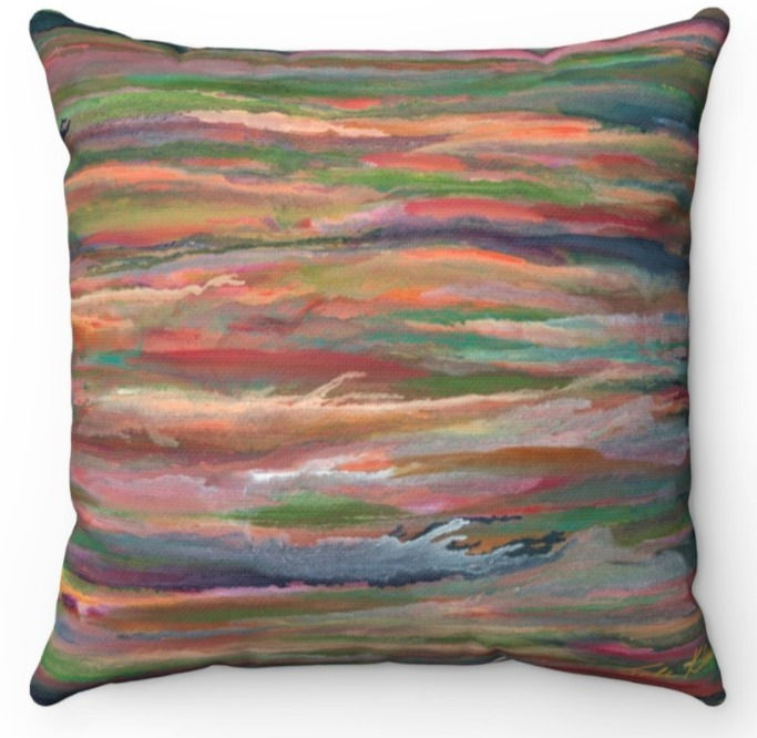 "Sunset at Sea" Throw Pillow