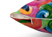 Thumbnail: "Colorful Waves" Throw Pillow