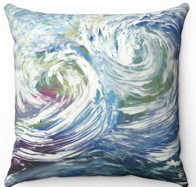 "Waves" Throw Pillow