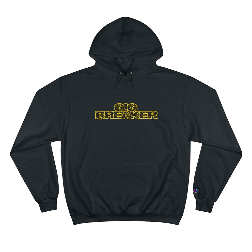 Mens Champion Hoodie Gig Breaker Text