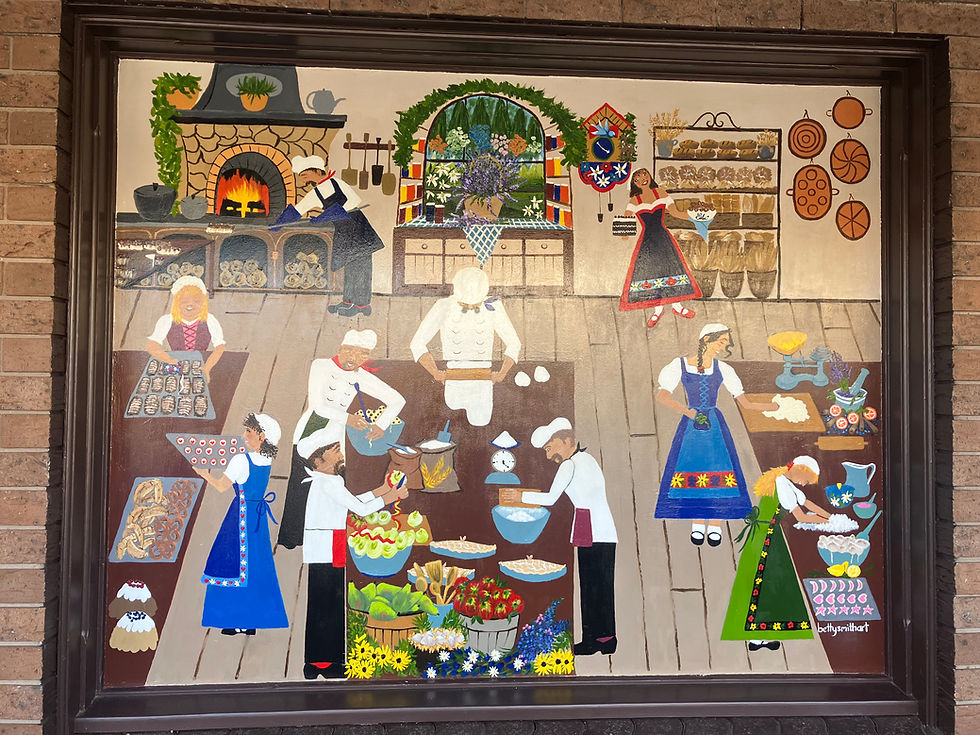 SCAC Member creates Mural at Local Patisserie.