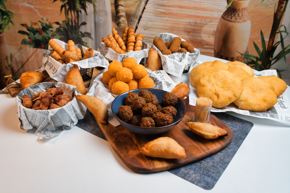 Arranged Food and Objects