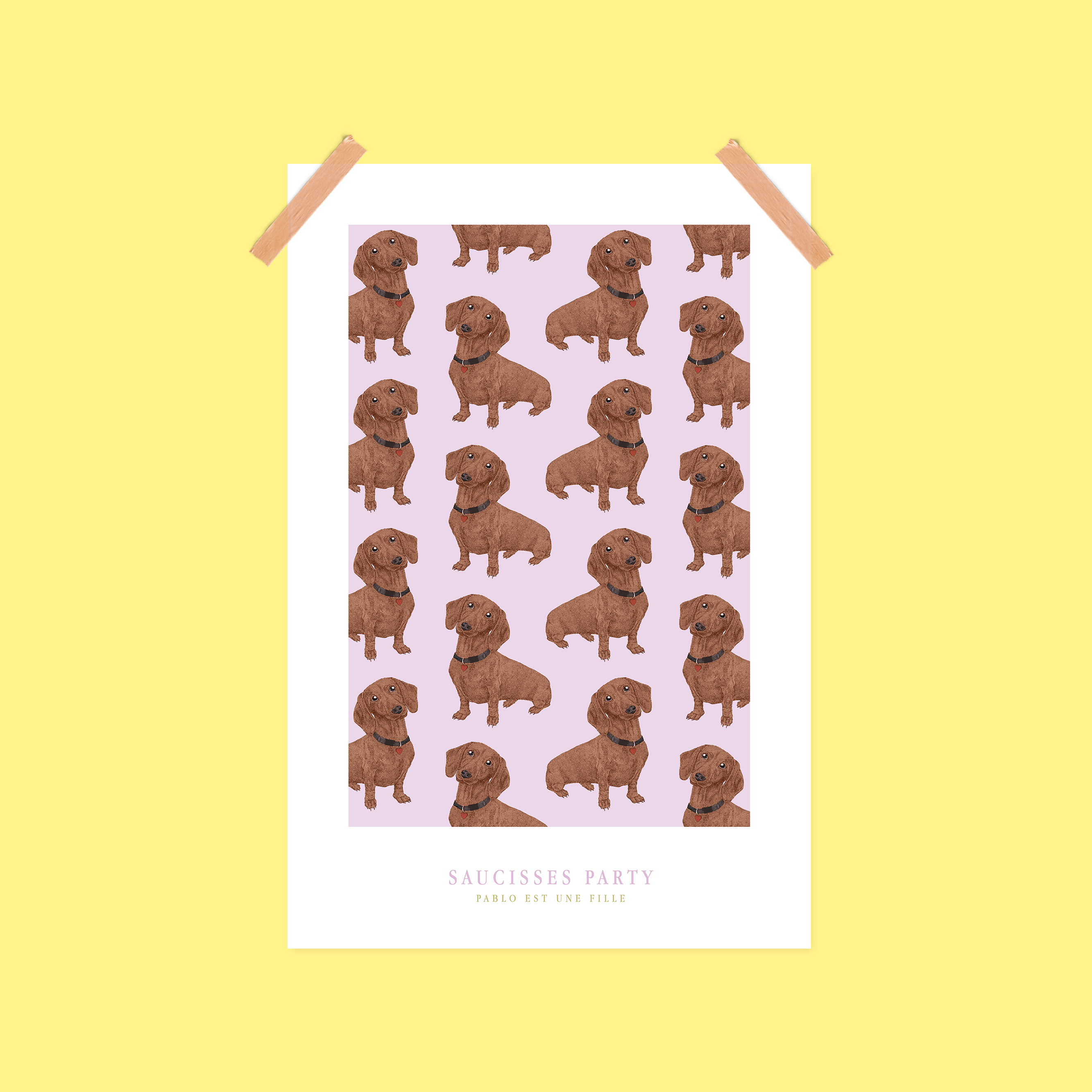 Mini Affiche "Saucisses Party"