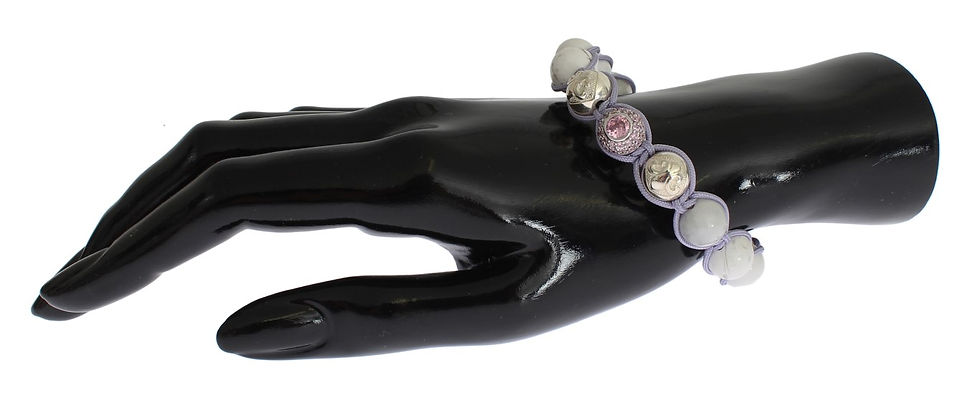 Thumbnail: NIALAYA Purple CZ Howlite 925 Silver