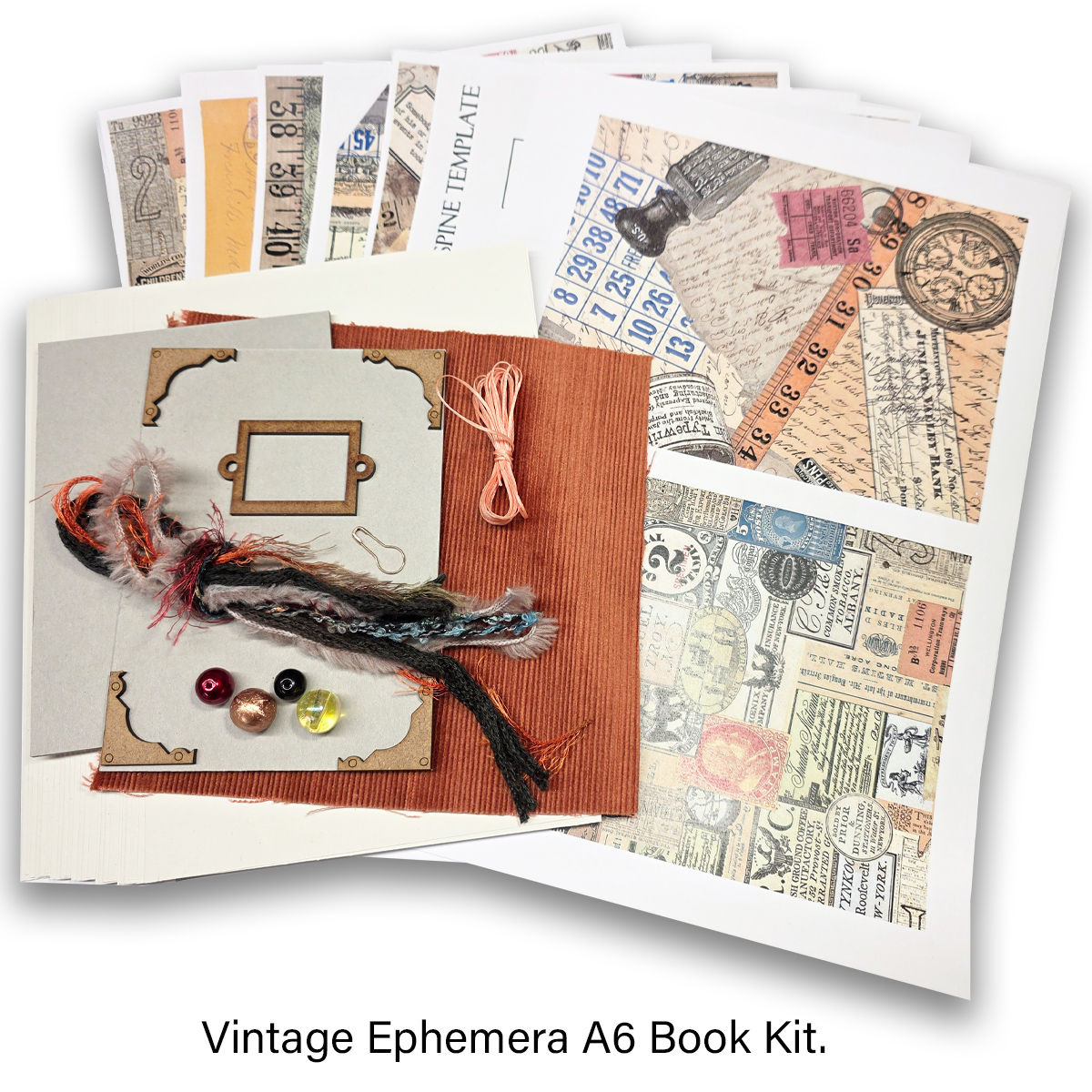Vintage Ephemera A6 Book Kit
