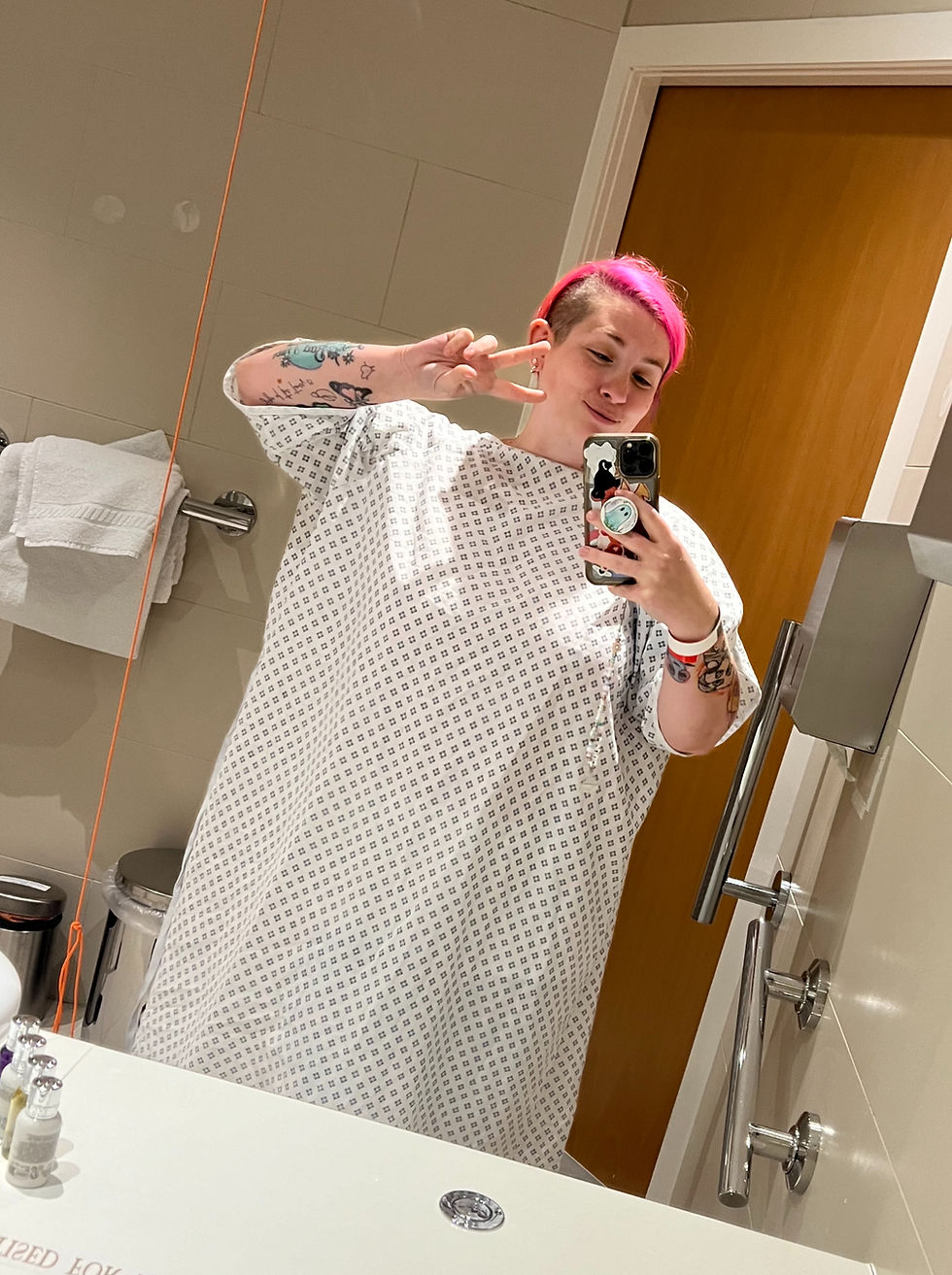 hysterectomy, ready for operation.  