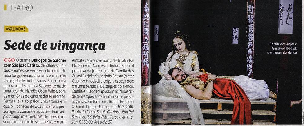 Diálogos de Salomé com São João Batista